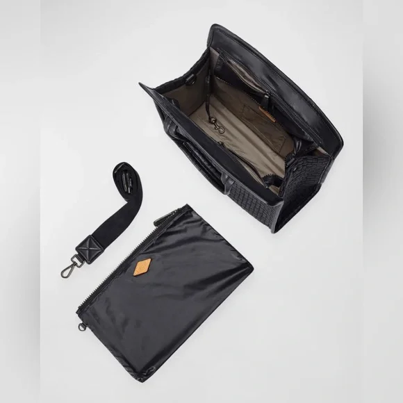 NWT MZ Wallace Black Medium Woven Box Tote. - Picture 2 of 16